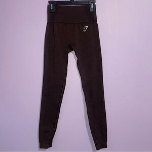 Gymshark Compression Leggings Womens Size XS Red Athleisure Gym Outdoor